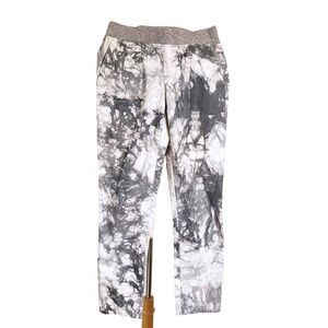 Cabi Womens Marble Gray, White, Black Tie-dye Jogger Pants Size XS Extra Small